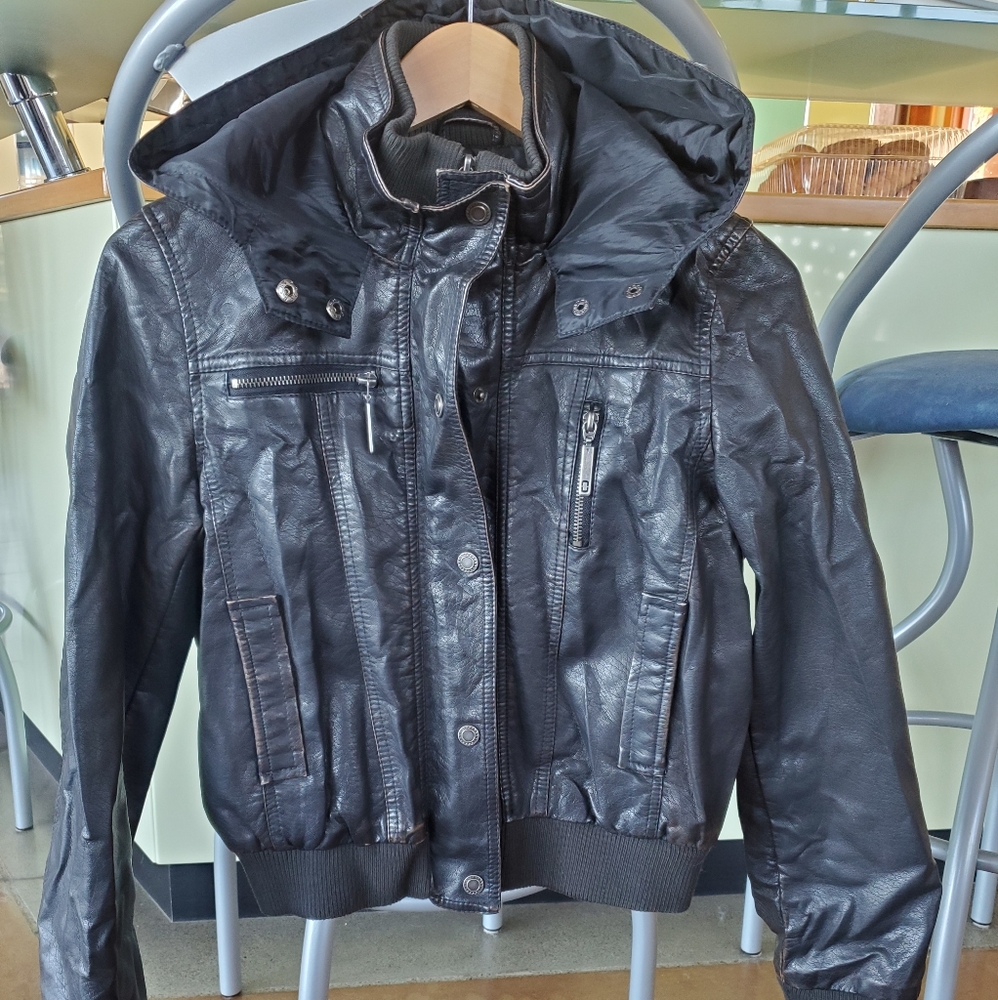 Pleather zoompy jacket